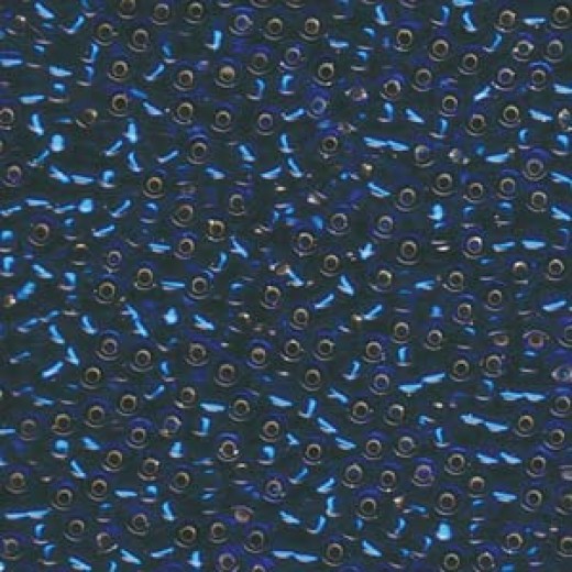 Silver Lined Capri Blue Miyuki Size 8/0 seed beads, Colour  0025, 250g wholesale pack