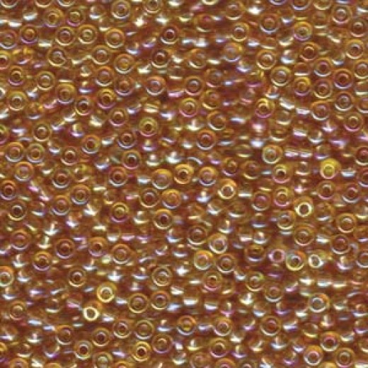 Transparent Light Topaz AB Miyuki Size 8/0 seed beads, Colour 0251, 250gm Wholesale pack
