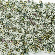 White Opaque Vitrail Miyuki 8/0 Seed Beads, colour 55077