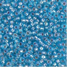 Aqua Silver Lined AB Miyuki 8/0 Seed Beads, 22g, colour 1018