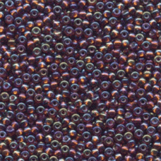 Miyuki 8/0 Seed Beads Approx 22 Grams, Silver Lined Dark Topaz AB , colour 1005