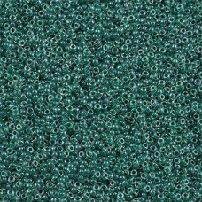 Inside Colour Lined Hunter Green Miyuki Size 8/0 seed beads, Colour 217, 22gm
