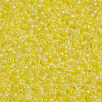Light Yellow Lined Crystal AB Miyuki Size 8/0 seed beads, Colour 273, 22gm