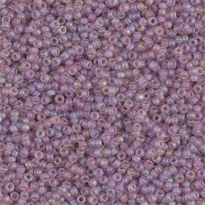 Matte Transparent Smokey Amethyst AB Miyuki Size 8/0 seed beads, Colour 142FR, 2...