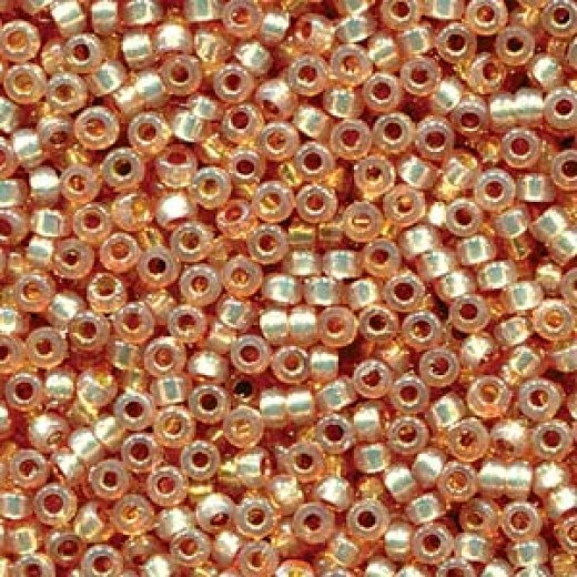 Silverlined Topaz Gold Dyed Duracoat, Colour 4243, Miyuki 11/0, 22g approx.