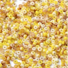 White Opaque Funky Green Miyuki 8/0 Seed Beads, colour 55059