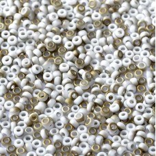 White Opaque Valentinite Matted Miyuki 8/0 Seed Beads, colour 55064