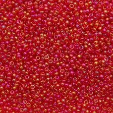 Transparent Red AB Miyuki Size 8/0 seed beads, Colour 254  22gm