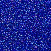 Transparent Cobalt Blue AB Luster, Miyuki 11/0 Seed Beads, Colour 0177, 22g Approx.
