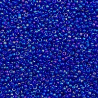 Transparent Cobalt AB, Miyuki 15/0 Seed Beads, Colour 0177, 8.2g approx.