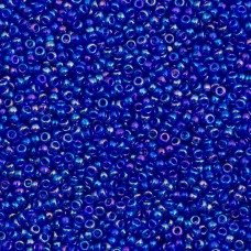 Transparent Cobalt AB, Miyuki 15/0 Seed Beads, Colour 0177, 8.2g approx.