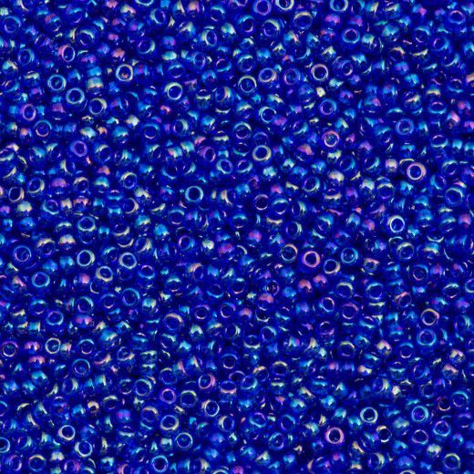 Transparent Cobalt AB, Miyuki 15/0 Seed Beads, Colour 0177, 100 Grams
