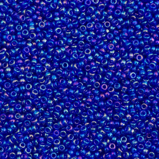 Transparent Cobalt AB, Miyuki 15/0 Seed Beads, Colour 0177, 100 Grams