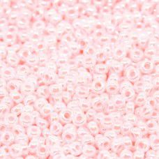 White/pink colour lined Miyuki 11/0 seed beads, Colour 0427,  22g approx.