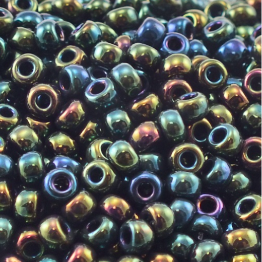 Miyuki Size 11 Seed Beads, Opaque Zinc Iris, Colour 0463, 22g Approx.