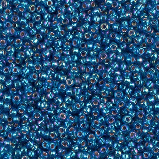 Capri Blue Silver Lined AB, Colour 1025, Miyuki 11/0, 22g