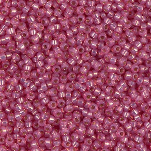 Dark Rose S/L Dyed Alabaster Miyuki size 6/0 Colour  645, 20g approx.