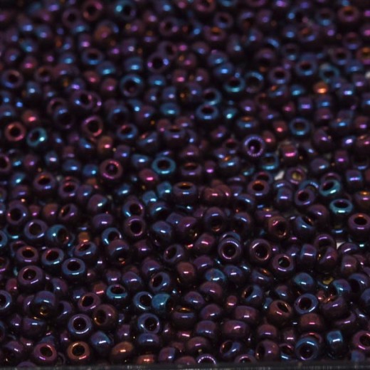 Red-Purple Metallic, Colour 1963, Miyuki 11/0, 22g approx.