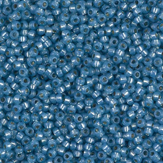 Silver Lined Aqua Duracoat, Colour 4242, Miyuki 11/0, 22g approx.