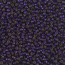 Dyed Silver Lined Dark Purple, Miyuki 15/0 Seed Beads, Colour 1426, 8.2g approx.