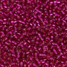 Dyed Silver Lined Raspberry, Miyuki 15/0 Seed Beads, Colour 1436, 8.2g approx.