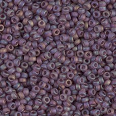 Matte Dark Smoky Amethyst AB, Miyuki 11/0 Seed Beads, Colour 0153FR, 22g Approx