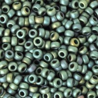 Metallic Sage Green Luster Matte, Miyuki 15/0 Seed Beads, Colour 2031, 100 Grams
