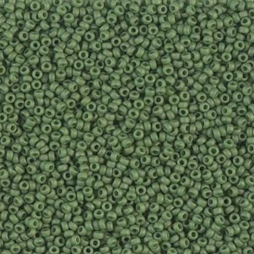 Matte Olive Opaque, Colour 2318, Miyuki 11/0, 22g approx.