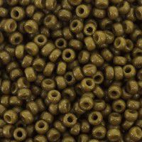 Opaque Spanish Olive Duracoat, Miyuki 15/0 Seed Beads, Colour 4491, 8.2g approx.