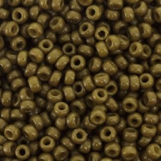 Opaque Spanish Olive Duracoat, Miyuki 15/0 Seed Beads, Colour 4491, 8.2g approx.