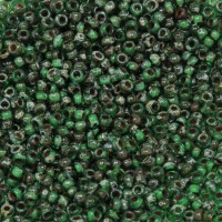 Transparent Green Picasso, Colour 4507, Miyuki 11/0, 22g
