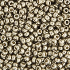 Light Pewter Galvanised Miyuki Seed Beads, Colour 4221, 8.2g approx.