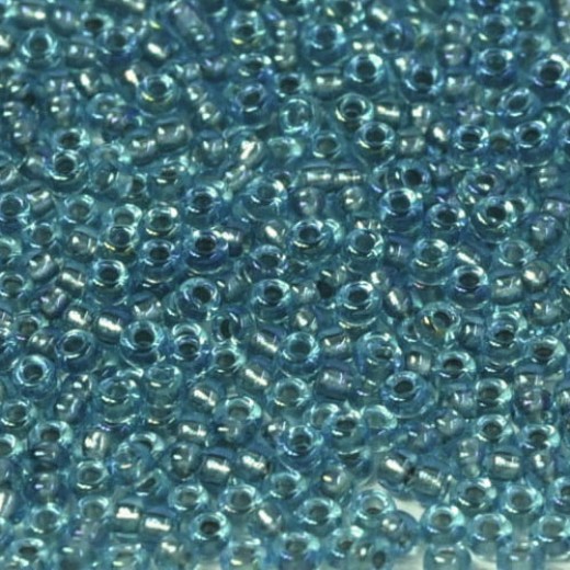 Sky Fancy Lined Size 11/0 Miyuki SeSilver ed beads, Colour 1824, 22g approx.