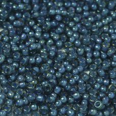 Bulk Bag Teal Dark Blue Fancy Lined Size 11/0 Miyuki Seed beads, Colour 2256, 250g