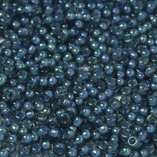 Teal Dark Blue Fancy Lined Size 11/0 Miyuki Seed beads, Colour 2256, 22g approx.