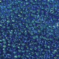 Teal Blue Fancy Lined Size 11/0 Miyuki Seed beads, Colour 3537, 250g