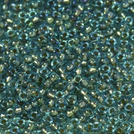 Blue Silver Fancy Lined Size 11/0 Miyuki Seed beads, Colour 3741, 22g approx.