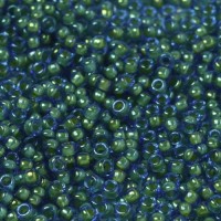 Aqua Green Fancy Lined Size 11/0 Miyuki Seed beads, Colour 3743, 22g approx.
