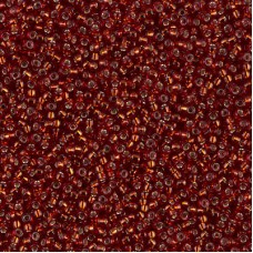 Dark Ruby Silver Lined Miyuki 11/0 Seed Beads, Approx 22g, Colour 0011D