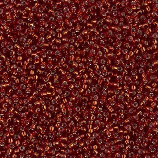 Dark Ruby Silver Lined, Miyuki 11/0 Seed Beads, Colour 0011D, 22g Approx