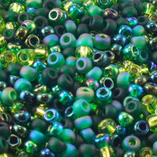 Evergreen Mix, Miyuki 11/0 Seed Beads, 22g approx.