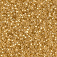Gold Silver Lined Matte Miyuki 11/0 Seed Beads, Approx 22g, Colour 0003F
