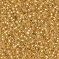 Gold Silver Lined Matte, Miyuki 11/0 Seed Beads, Colour 0003F, 22g Approx