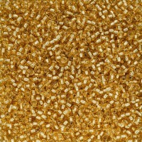 Gold Silver Lined Colour 0003, Miyuki Seed Beads 11/0, Approx. 22g 