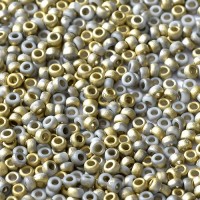 Chalk White Amber Matted, Miyuki 11/0 Union Seed Beads, Colour 03000/26471, Approx. 22g