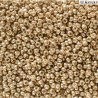 Duracoat Galvanised Light Champagne Miyuki 11/0 Seed Beads, Colour 5104, 100g Wholesale pack