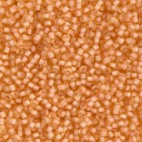 Semi Matte Light Peach Lined / Amber -1922, Miyuki 11/0, 250gr Bag