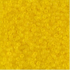 Transparent Yellow Matte, Miyuki 11/0 Seed Beads, Colour 0136F, 22g Approx.