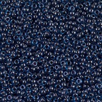 Ruby lined capri blue luster Miyuki 11/0 seed beads, Colour 0358,  22g approx.
