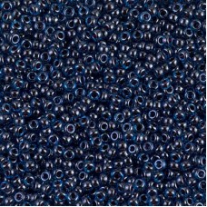 Ruby lined capri blue luster Miyuki 11/0 seed beads, Colour 0358,  22g approx.